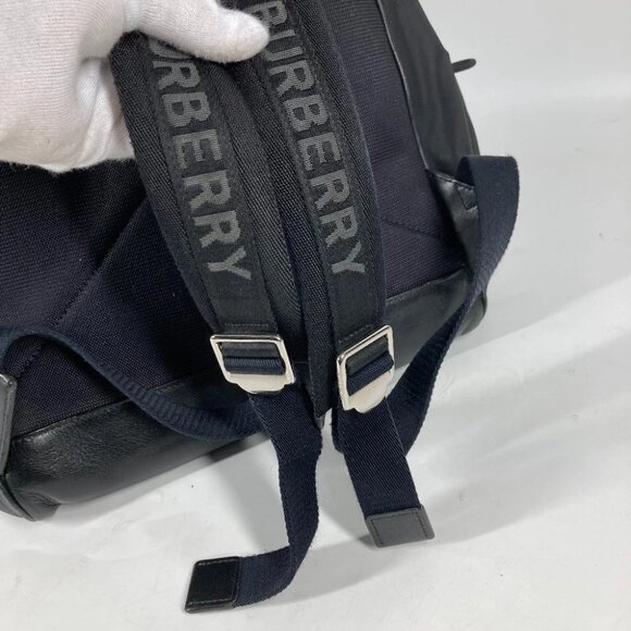 BURBERRY 8016109 Bicolor logo backpack bag Backpack Nylon Black/White main image 6
